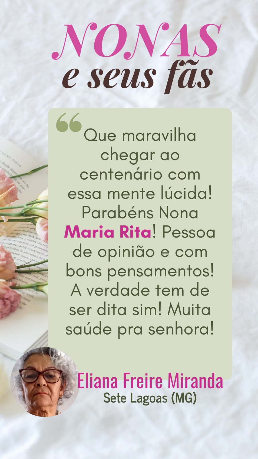 Depoimento de Eliana Freire Miranda