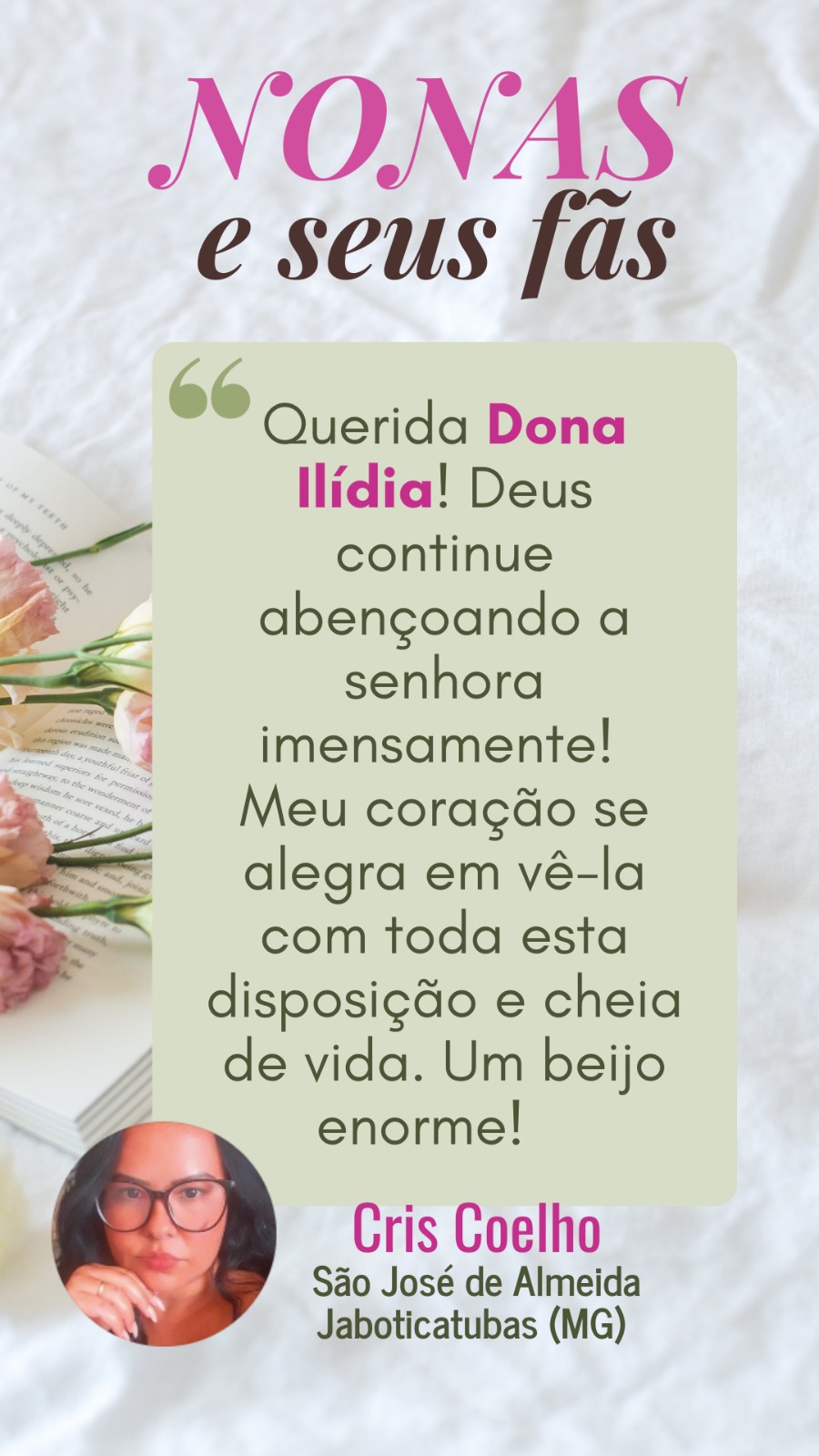 Depoimento de Cris Coelho