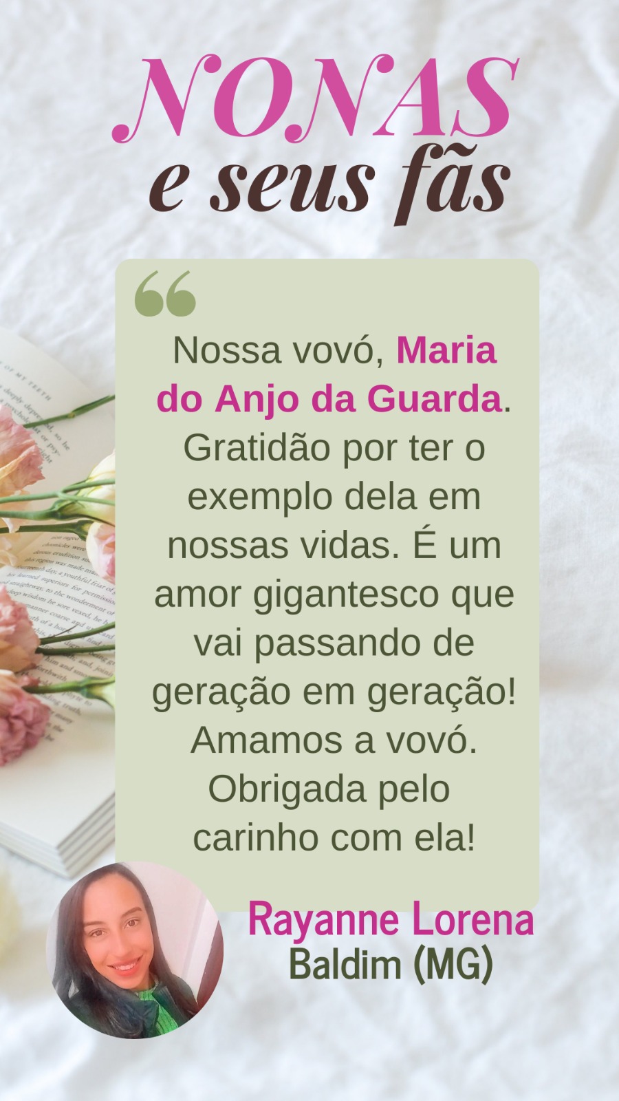 Depoimento de Rayanne Lorena